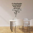 thumbnail image 3 of A Cheerleader Is A Dreamer That Never Gives Up Cute Cheerleader Silhouette Vinyl Wall Sticker Art Decal Girls Boys Kids Room Design Bedroom Gym Athlete Wall Sticker Vinyl Decoration Size (10x6 inch), 3 of 3