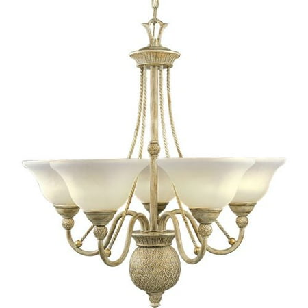 Progress Lighting P4010 Savannah 5 Light Chandelier With Antique Alabaster Gl Progress Lighting P4010 Savannah 5 Light Chandelier With Antique Alabaster Gl