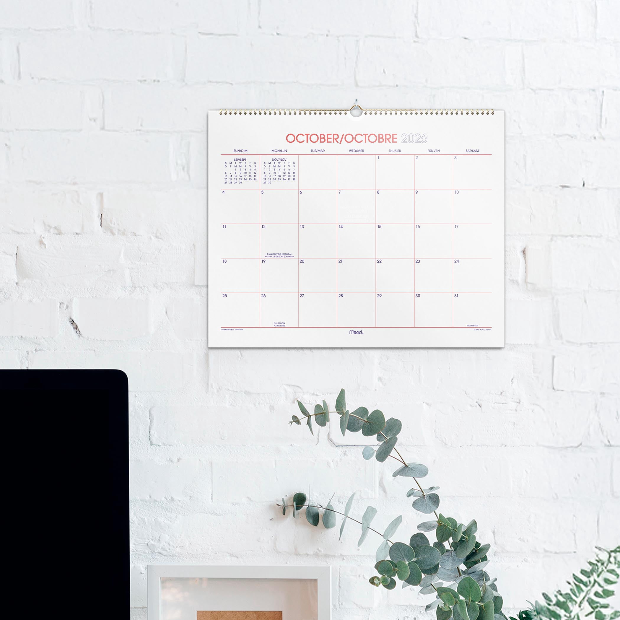 2027 Calendrier mural Mead® Color Pop