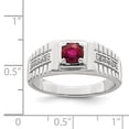 thumbnail image 5 of Sterling Silver Rhod-plated Men's African Ruby and White Topaz Ring QR6843, 5 of 5