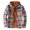 Orange, variant on Mens Sherpa Fleece Lined Plaid Shirts Jackets Hoodie Coat Casual Thermal Zip Up Flannel Jackets Winter Warm Work Coat Outwear