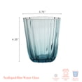 thumbnail image 2 of Beautiful Scallop Glass Water Glasses Set of 4 Cornflower Blue by Drew Barrymore, 2 of 12
