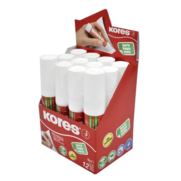 BARRA ADHESIVA KORES 8GR CAJA DISPLAY