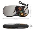 thumbnail image 2 of KLL Fantasy Wizard Dog Art Print Eyeglass Case for Men & Women's Classy Travel Eyewear Holder Case Zipper Eyeglasses Case With Hook, 2 of 6