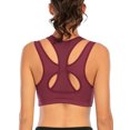 thumbnail image 2 of FANNYC Women's Hollow Sports Bra High Impact Seamless Strappy Racerback Bras for Yoga Workout Fitness Activewear Sexy Yoga Bra Tops, 2 of 7