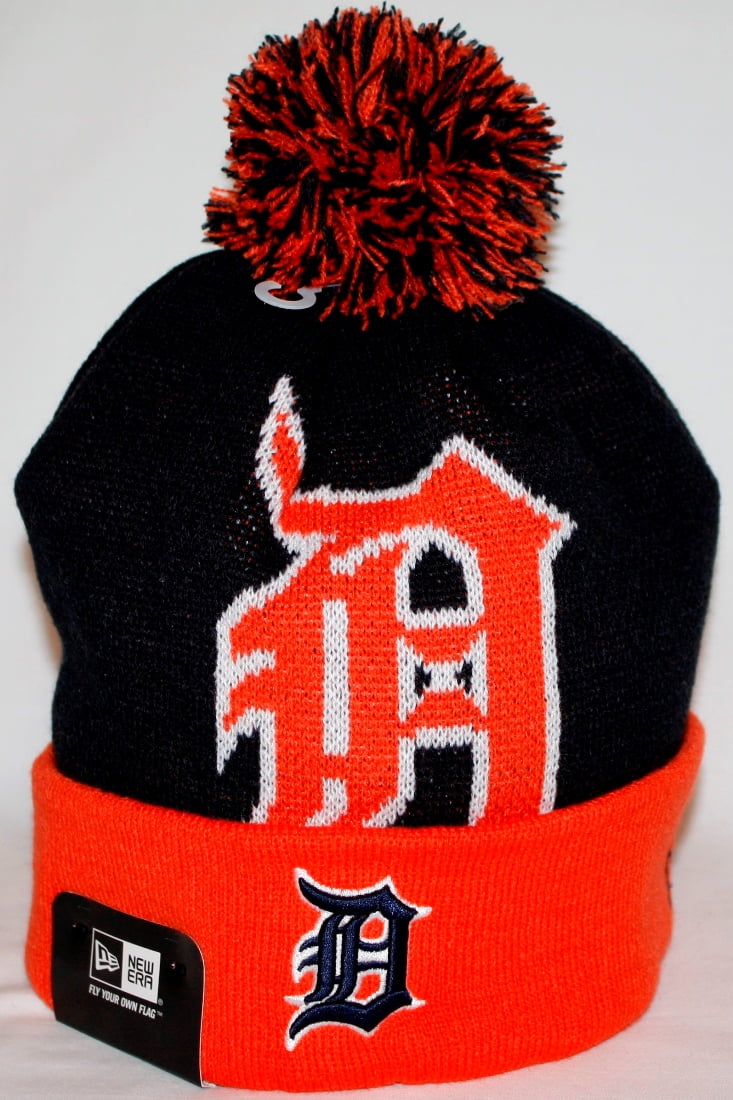Detroit Tigers New Era MLB Woven Biggie 2 Cuffed Knit Hat by New Era