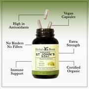Herbal Roots Organic St. John’s Wort Capsules with Organic Extract, 300 Count