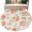Beige, variant on Peach Round Area Rug 5Ft Washable Circle Rugs for Living Room Bedroom, Spring Floral Green Leaf Botanical Pink Fruit Rustic Non-Slip Carpet Floor Mats Indoor Outdoor Carpet Runner Home Decor