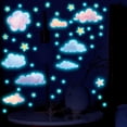 thumbnail image 3 of Glow in the Dark Wall Decals Clouds and Stars Luminous Stickers Peel and Stick Removable Decal for Living Room Bedroom Playroom Kids Room Wall DIY Decor, 3 of 9