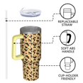 thumbnail image 4 of Leopard Print 40oz Tumbler– Stainless Steel Insulated Tumbler with Handle and Straw, Large Capacity Travel Cup for Hot & Cold Drinks, 4 of 6