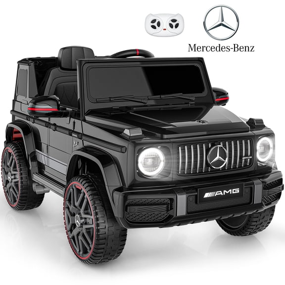 East doll 12V Power Ride on Toys for Toddlers, Kid Electric Car, G63 G Wagon Licensed Mercedes-Benz with Remote Controls, Aged 2-4Y,Black