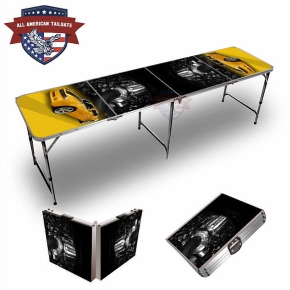 Camaro Yellow 8ft Tailgate Table