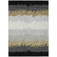 thumbnail image 2 of Addison Rugs Chantille Indoor/Outdoor Transitional Stripes Black Washable Rectangle Rug, 5' x 7'6", 2 of 6