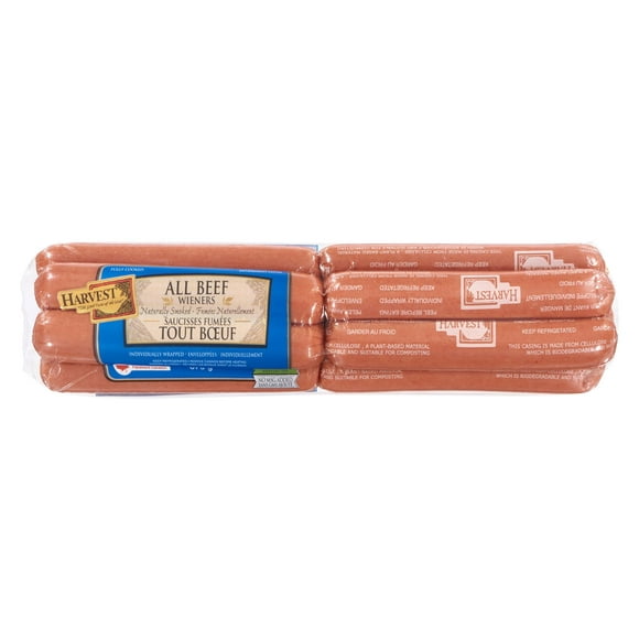 Harvest Meats All Beef Wieners Gluten Free Naturally Smoked, 675 g