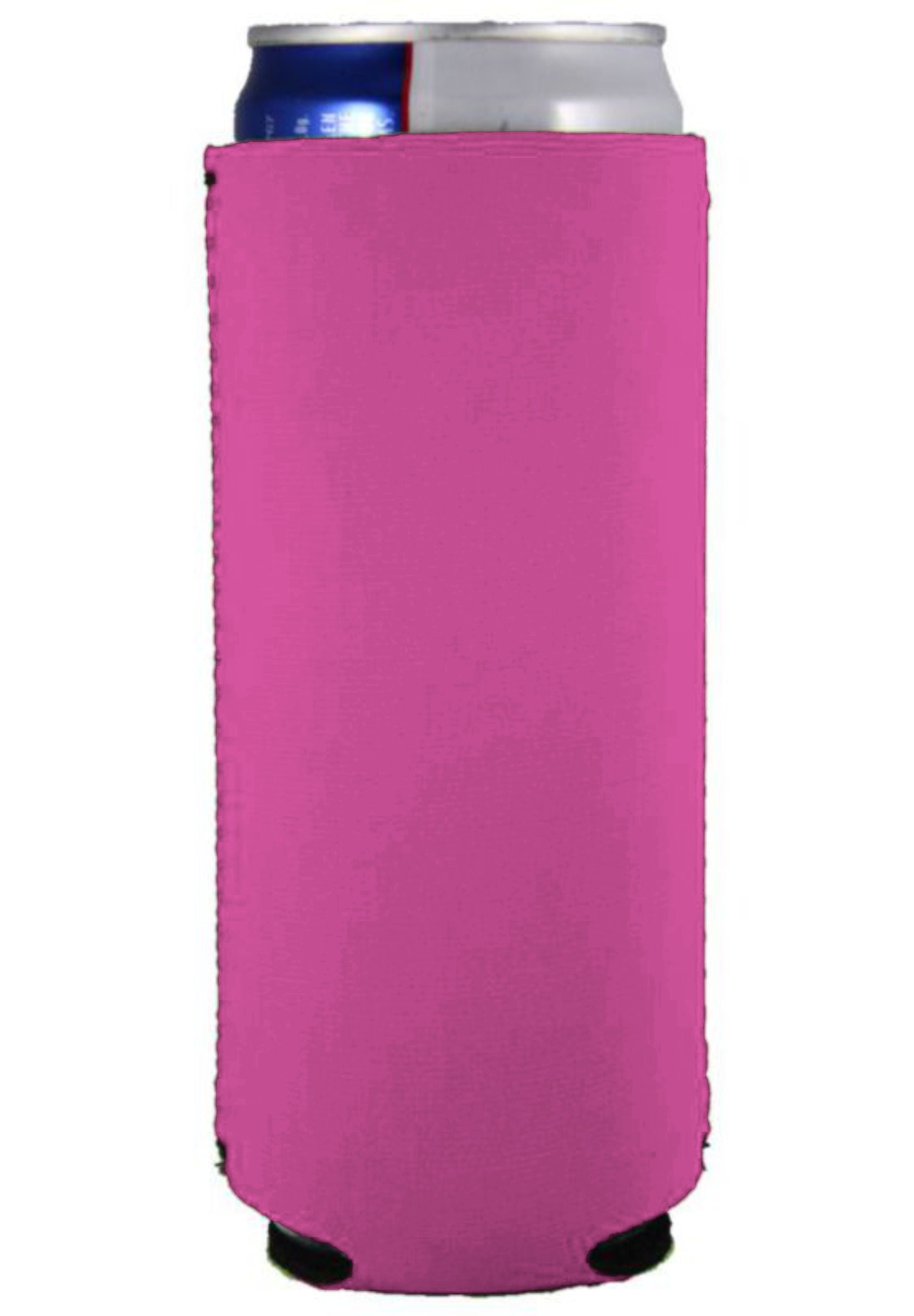 hot pink slim can koozie