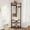 Retro color, variant on ChaoLink Corner Coat Rack with Shoe Bench and 6 Double Hooks - Entryway Organizer with Storage Shelf