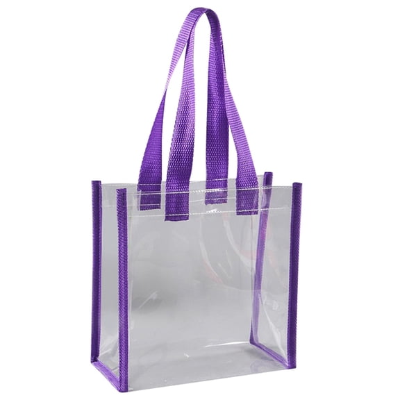Avolia Clear Tote Bags 12 x 12 x 6 Inch Large Clear Plastic Tote Bag with Handles for Work Sports