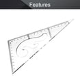 thumbnail image 3 of HUGFEGWE 20cm Large Triangle Ruler Square Set Plastic Triangular Scale Architectural Ruler for Students Homeschoolers Architects Engineers CJB91-23297, 3 of 7