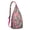 Rose-red-2, variant on Exotic Tropical Floral Crossbody Sling Backpack, Waterproof with Zipper Pockets for Women & Men