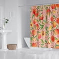 thumbnail image 5 of Pink Cute Peach Shower Curtain Orange Fruit Floral Colorful Bathroom Curtains Set Waterproof Fabric with 12 Hooks (72 * 72inch/180cm*180cm), 5 of 6