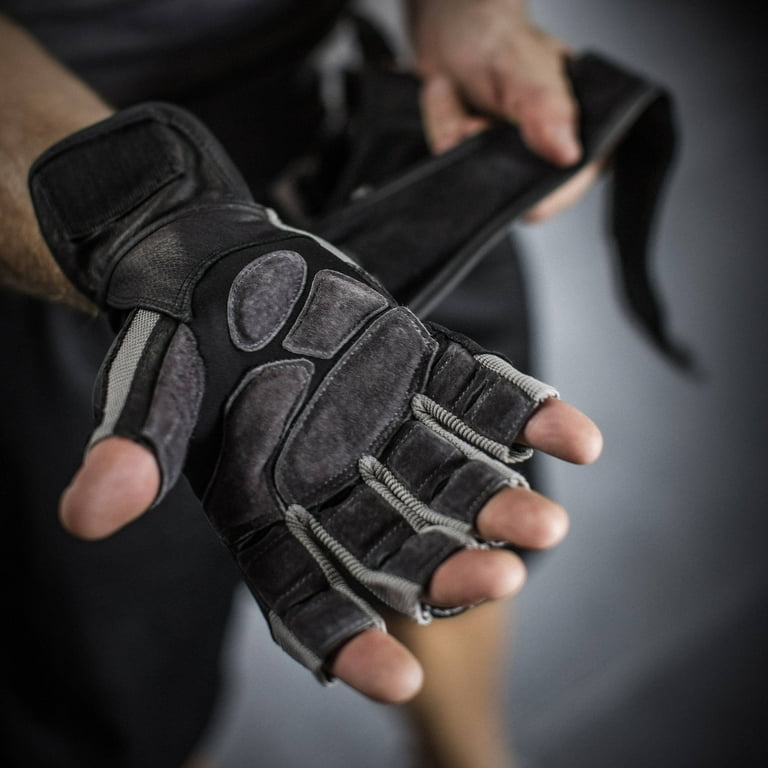 ウエイトトレーニング Harbinger Bioflex Wristwrap Glove Gray L Harbinger BioForm Wristwrap Weightlifting Glove with Heat