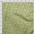 thumbnail image 4 of oneOone Silk Tabby Light Green Fabric Abstract Face Sewing Material Print Fabric By The Yard 42 Inch Wide, 4 of 4