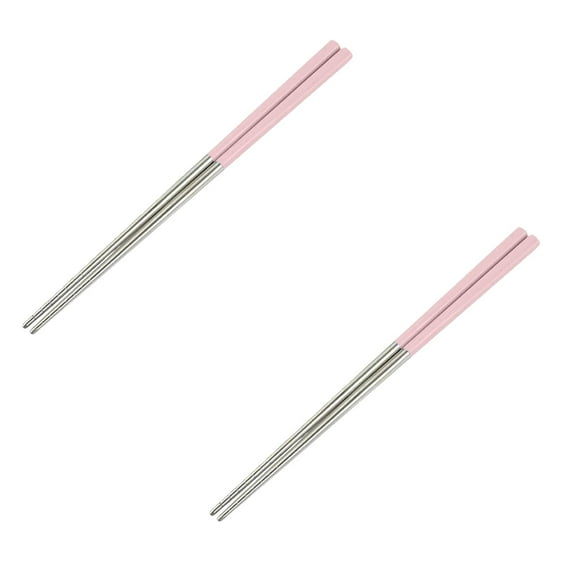 2Pack Stainless Steel Chopsticks Reusable Chopsticks Dishwasher Washable Non Metal Square Chopsticks As A Gift Suitable For Kitchen Dinners Tableware Home Decor