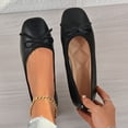 thumbnail image 4 of BLTIBY Women's Flat Shoes Comfortable PU Leather Slip-on Shoes for Wedding School Party Dressy Ballet Flats Black 41, 4 of 8