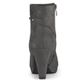thumbnail image 2 of Unique Bargains Women's Zip Round Toe Heel Ankle Boots, 2 of 8
