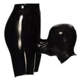 thumbnail image 2 of Capuchas de látex de caucho exótico que conectan pantalones cortos y bragas por la boca con ropa interior fetichista negra, 2 of 5