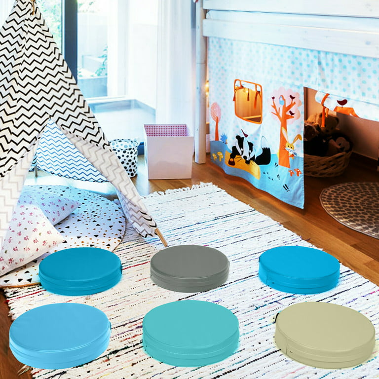 6-Piece 15 Round Toddler Floor Cushions -Multicolor