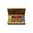thumbnail image 1 of Caja para té Ironwood Gourmet Vauxhall de madera de acacia con 10 compartimentos, 1 of 5