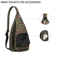 thumbnail image 3 of Dessert Sling Backpack – Funny Doughnut & Candy Pattern Shoulder Bag, Lightweight Anti-Theft Pack for Commuters, 3 of 4
