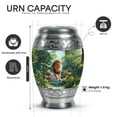 thumbnail image 2 of Yatskia Tropical Forest Lion Decorative Large Cremation Urns for Human Ashes Adult Male and Female, Small Memorial Urn for Ashes Adult, (Monar 10 Inch and 3 Inch), 2 of 8
