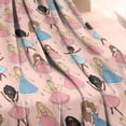 thumbnail image 3 of Colorful Princess Dance Pattern Blanket,Comfortable Soft Flannel Throw Blanket,All Season,Warm Lightweight Blankets for Sofa Bed Couch Living Room Chair,30"x40", 3 of 4