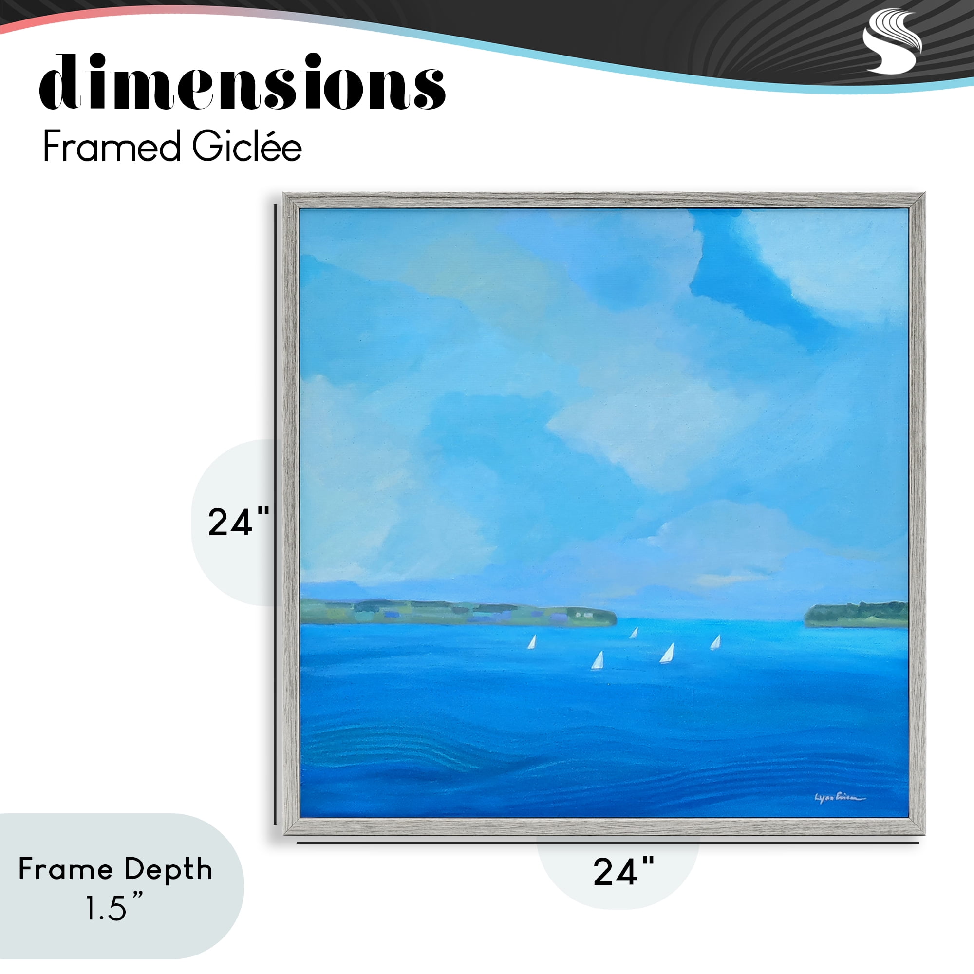 Stupell Industries A Perfect Day Seascape Gray Framed Giclee Art, design by Lynn Ericson Fine Art
