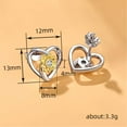 thumbnail image 3 of Mfigree Heart Shaped Earrings Sunflower Sunflower Two Color Earrings Temperament Hollow Design Earrings Teardrop Earrings for Women, 3 of 9