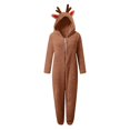 thumbnail image 3 of Shadoumai Toddler Kids Animal Onesie Christmas Hooded Zip One Piece Jumpsuit Christmas Reindeer Onesie For Kids Girls Jumpsuits Deer Animal One Piece Hooded Onesie Holiday Jumpsuit, 3 of 6