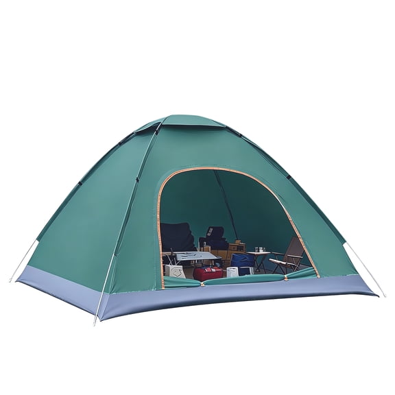 2-person Pop-Up Camping Tent Waterproof Windproof Portable Backpacking Tent with Carry Bag For Outdoor Hiking and Travel (Green)