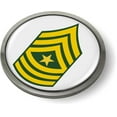 thumbnail image 2 of BestLicensePlateFrames - U.S. Army Rank Insignia Enlisted Soldiers 3D Domed CAR Emblem Badge Sticker Chrome Metal Bezel - Sergeant Major E-9 (SGM) - Official U.S. Army Licensed Product, 2 of 7