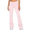 thumbnail image 4 of Cathalem Pants for Women High Waist Women High Waisted Wide Leg Pants Trendy Casual Pants with Pockets(Pink,L), 4 of 5
