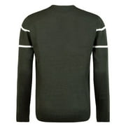 Guinness Official Mens Knit Jumper with White Text, Bottle Green Colour Irish Sweatshirt