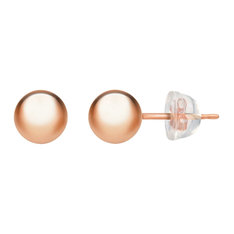 14kt. - Rose Gold Silicone Button Earring Backs - 1 pair-14k