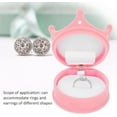 thumbnail image 4 of Jewelry Box, Ring Box, Pink Small Exquisite Good Quality Flocking Material Travel Lovely Jewelry Box can Store Your Accessory and is A Pretty Decoration to Sit on Your Dresser, 4 of 5