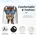 thumbnail image 2 of Kdxio American Giraffe Style Print Men's Swim Trunks with Compression Liner 7 Inch Inseam Quick Dry Swim Shorts, 2 of 5