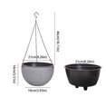 thumbnail image 2 of Great promotion! Hanging Basket Planter Round Gardening Hanging Premium Plastic Brown Pot Comes With Drainer And Chain Hanging Flowers Pot For Indoor Outdoor, 2 of 2