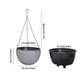 thumbnail image 2 of Precio sorpresa!Maceta colgante redonda para jardinería, maceta marrón de plástico de primera calidad, viene con escurridor y cadena, maceta colgante para interiores y exteriores, 2 of 2