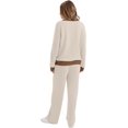 thumbnail image 5 of Lounge Sets for Women 2025 V Neck 2 Piece Outfits Airport Wide Leg Pants Matching Set Sweatsuits, 5 of 10