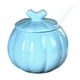 thumbnail image 2 of Tarro de Cerámica con Forma de Calabaza para Té, Especias o Sopa | Azul | Resistente a Altas Temperaturas | Tapa y Cuchara | 12,5 X 12,5 X 12,2 Cm | 600 G, 2 of 6