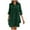 Green, variant on ZQUUVOU Women's Casual Dress Button Turndown Button Down 3/4 Sleeve Dresses Green,L